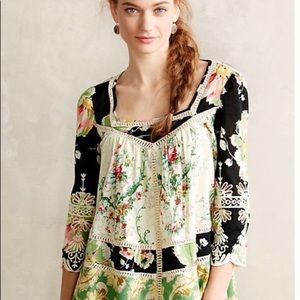 Anthropologie Vanessa Virginia Peasant Top